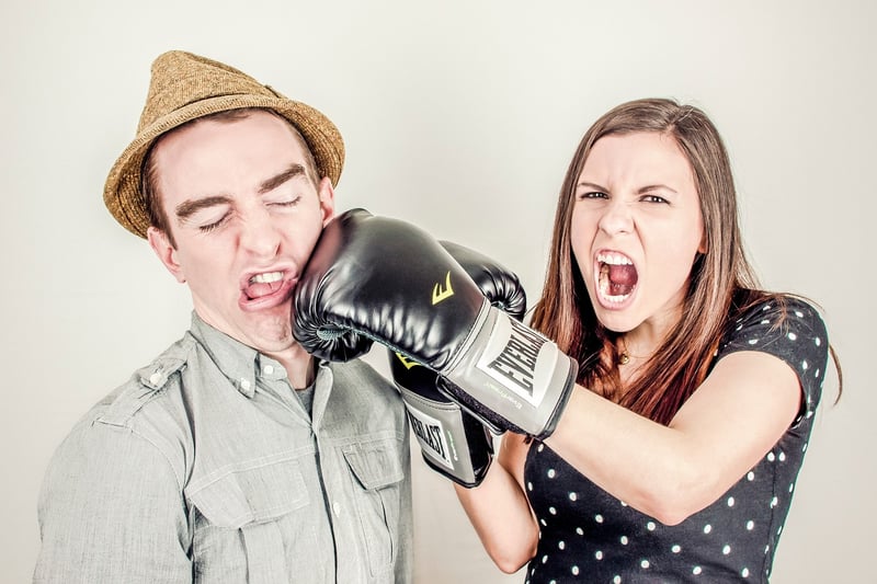 Two people arguing
