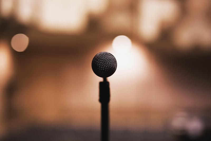 Microphone on stage